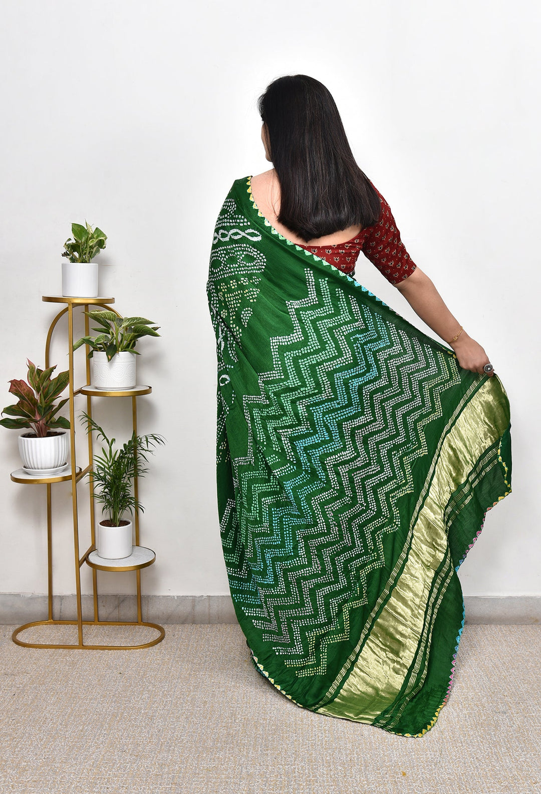 HIRAL : RAI BANDHANI SAREE